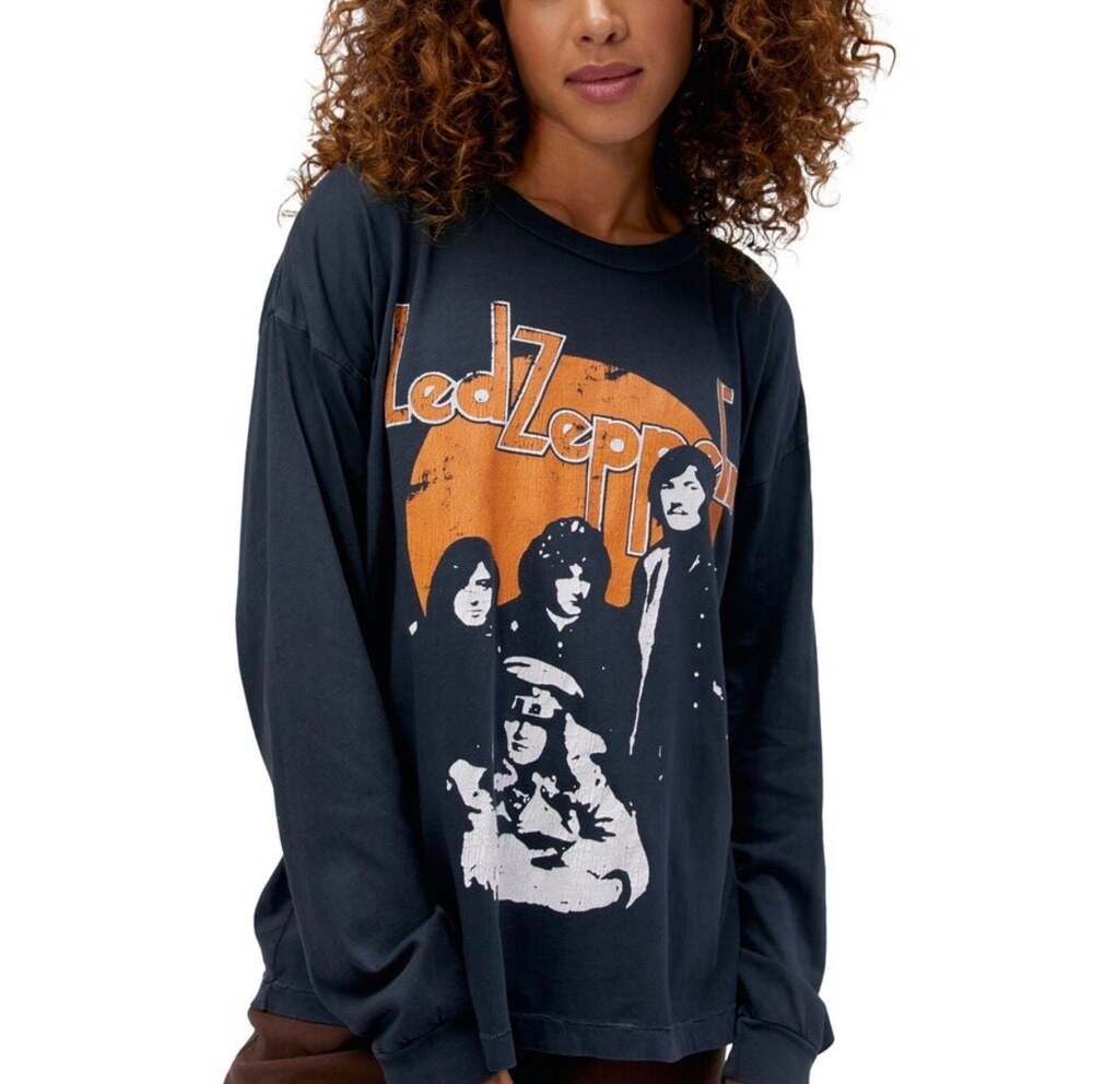 Daydreamer LA Led Zeppelin Portrait Long Sleeve Merch Tee large New